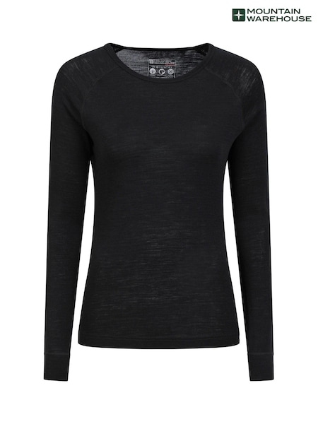 Mountain Warehouse Black Womens Merino II Thermal Top (B24873) | £48