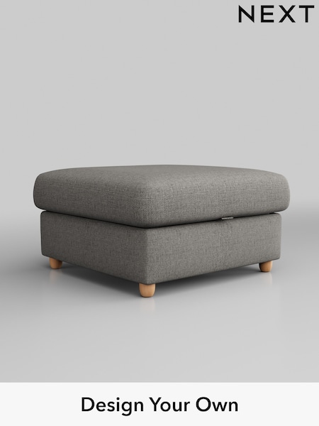 Woven Chenille Easy Clean/Light Grey Parker Platform Grand Relaxed Sit (B25132) | £499