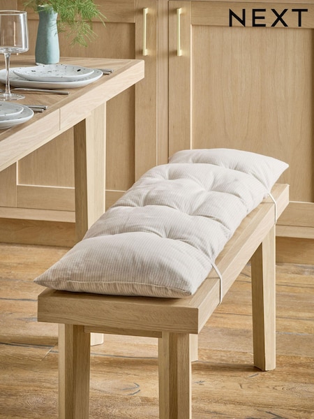 Natural Bronx Stripe Bench Dining Bench and Seat Cushions (B25170) | £36 - £40