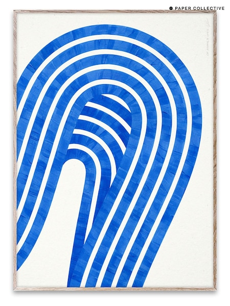 Paper Collective Blue Entropy Blue 01 Framed Wall Art Print in Natural Oak Frame (B25459) | £70 - £110
