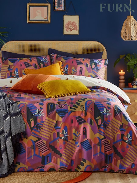 Furn Magenta Eivissa Abstract Duvet Cover Set (B25480) | £19 - £36