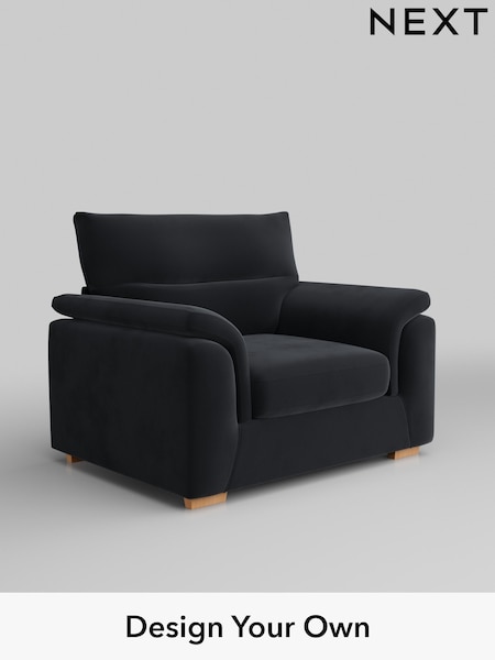 Plush Velvet Easy Clean/Charcoal Grey Hayden Highback (B25626) | £850