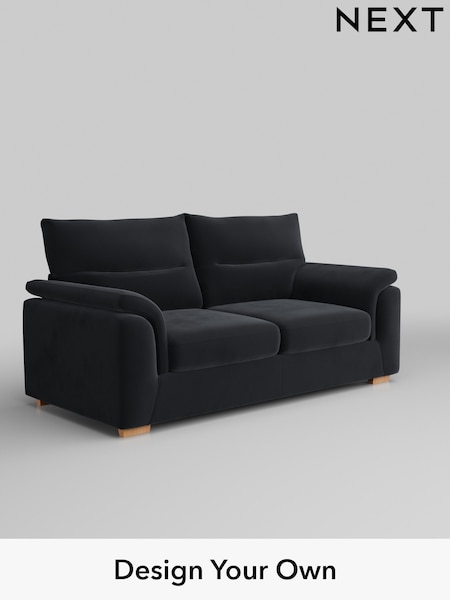 Plush Velvet Easy Clean/Charcoal Grey Hayden Highback (B25626) | £1,225