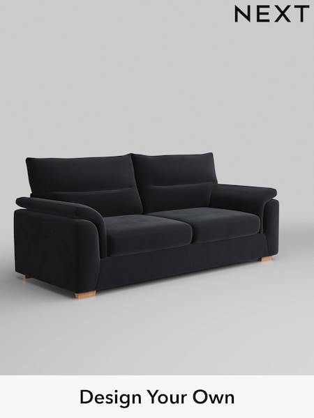 Plush Velvet Easy Clean/Charcoal Grey Hayden Highback (B25626) | £1,325
