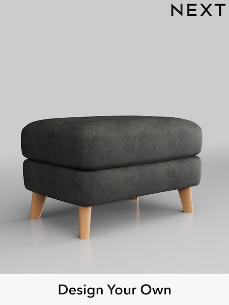 Monza Faux Leather Easy Clean/Dark Grey Conway Relaxed Sit (B25841) | £425