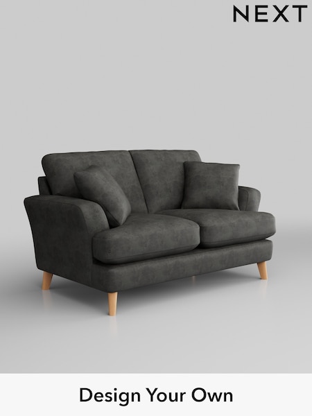Monza Faux Leather Easy Clean/Dark Grey Conway Relaxed Sit (B25841) | £1,150
