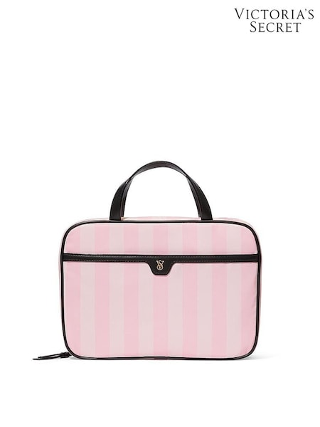 Victoria's Secret Iconic Stripe Pink Jetsetter Hanging Makeup Bag (B25896) | £35