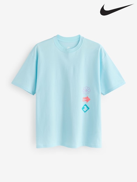 Nike Blue Sportswear Back Graphic Print T-Shirt (B26041) | £38