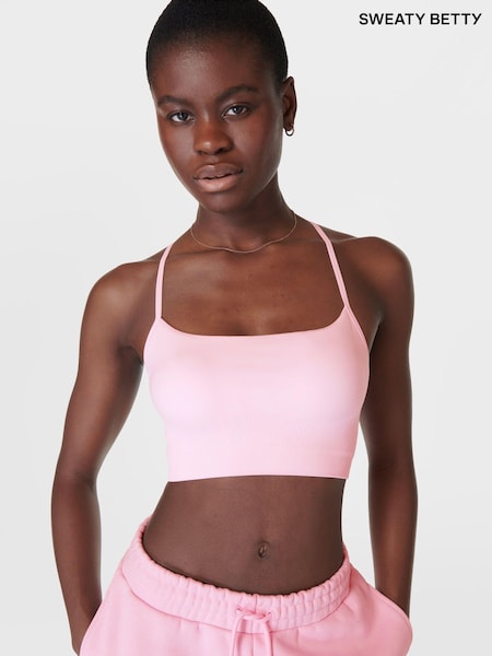 Sweaty Betty Nerine Pink Spirit Reformed Yoga Bra (B26612) | £35