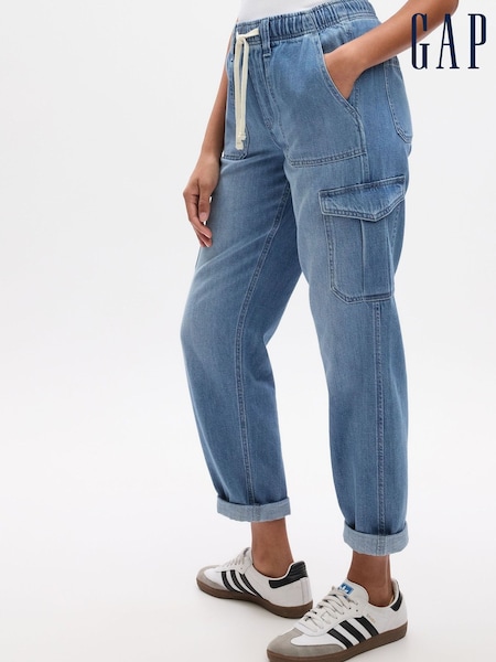 Gap Blue Mid Rise Pull On Easy Jeans (B26730) | £38