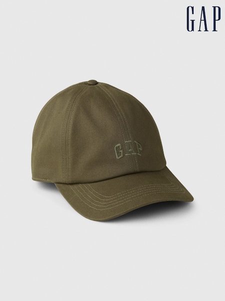 Gap Khaki Green Adult 100% Cotton Logo Baseball Cap (B27026) | £15