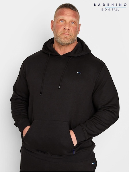BadRhino Big & Tall Black Essential Hoodie (B27541) | £30