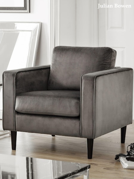 Julian Bowen Grey Hayward Armchair (B27727) | £325