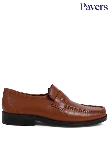 Pavers Brown Pavers Gents Black Moccasin Smart Shoes (B27803) | £45