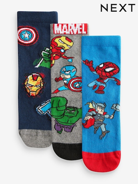 Marvel Avengers Superhero License Cotton Rich Socks 3 Pack (B27928) | £10 - £13