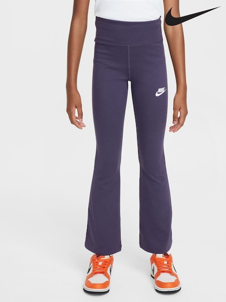 Nike Purple Raisin High Waisted Flared Leggings (B28009) | £28