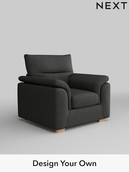 Tweedy Blend Easy Clean/Charcoal Grey Hayden Highback (B28040) | £650
