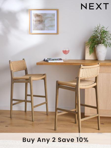 Dark Natural Otto Bar Stool (B28099) | £199