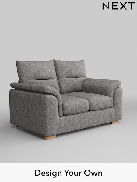 Chunky Boucle Easy Clean/Light Grey Hayden Highback (B28309) | £1,025