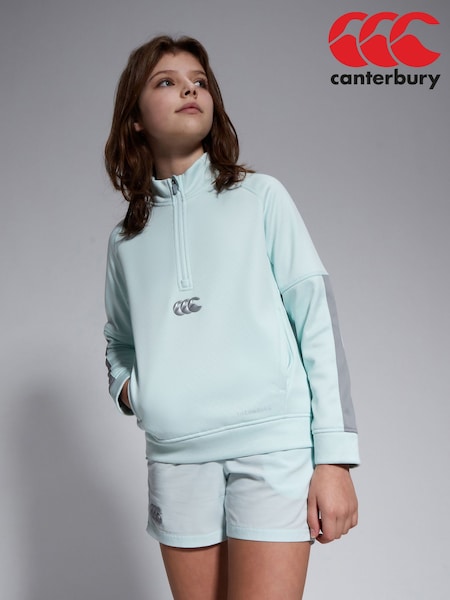 Canterbury Junior Unisex Green 1/2 Zip Thermoreg Fleece (B28322) | £44