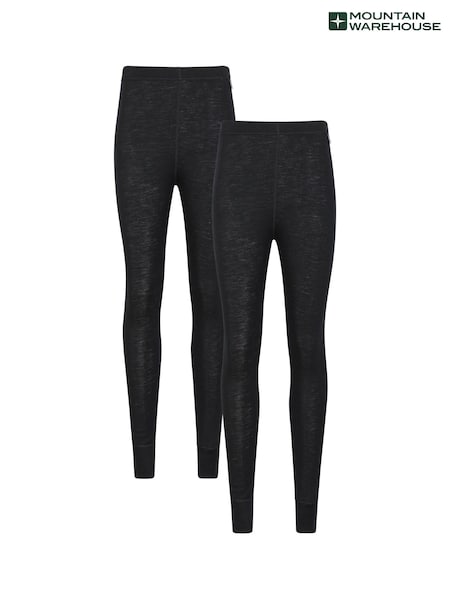 Mountain Warehouse Black Womens Merino Thermal Trousers Multipack (B28637) | £96