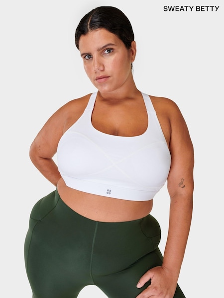 Sweaty Betty White Medium Power Support Sports Bra (B28791) | £55