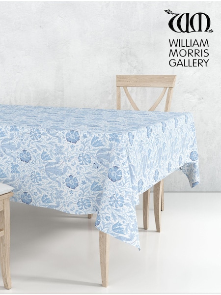 William Morris Gallery Blue Compton 100% Cotton Wipe Clean Table Cloth (B28906) | £40 - £64