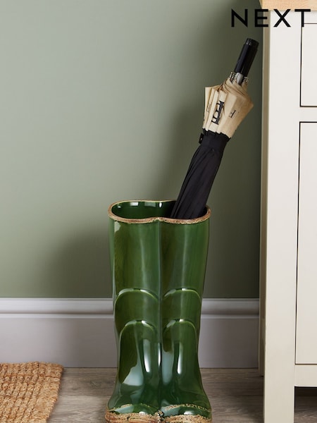 Green Wellington Boots Umbrella Stand (B28942) | £42