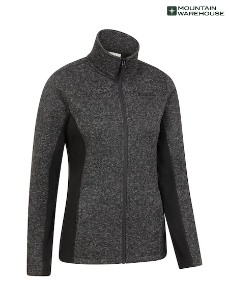 Mountain Warehouse Black Womens Idris Panelled Fleece Jacket (B29413) | £48