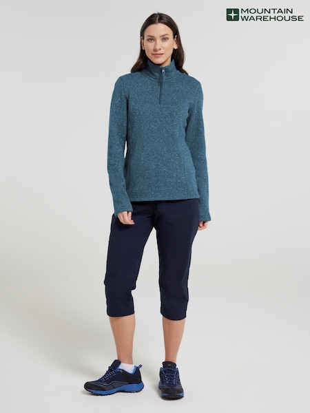 Mountain Warehouse Blue Womens Idris Half Zip Fleece (B29656) | £40