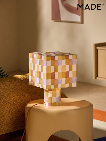 MADE.COM Multi Tiana Check Table Lamp (B29794) | £65