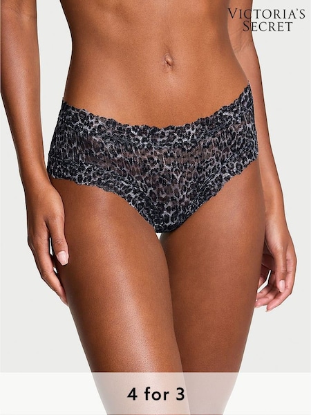 Victoria's Secret Tornado Grey Leopard Cheeky Knickers (B30113) | £9