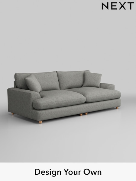 Boucle Weave Easy Clean/Dark Grey Parker Platform Grand Relaxed Sit (B30132) | £1,699