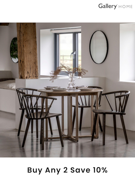 Gallery Home Brown Neston Folding Dining Table (B30196) | £615