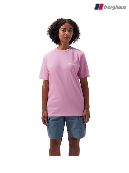 Berghaus Purple Climbing Record Short Sleeve 100% Cotton T-Shirt (B30593) | £32