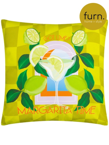 Furn Lime Margarita Abstract Outdoor Cushion (B30607) | £15