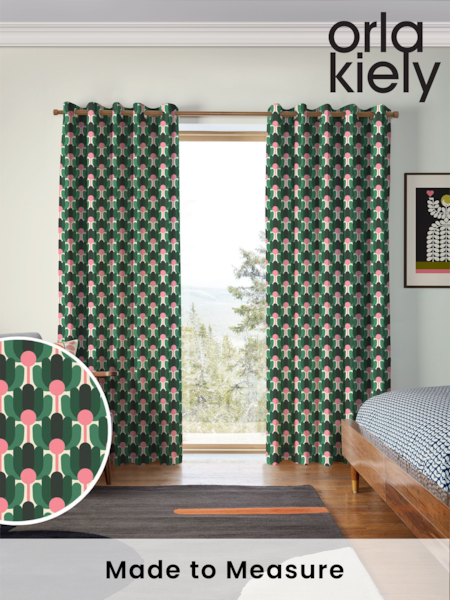 Orla Kiely Jade Green Florida Made to Measure Curtains (B30860) | £91