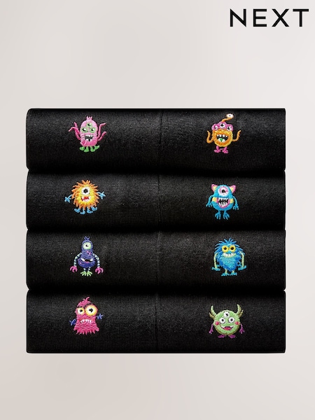 Monsters Fun Embroidered Socks 8 Pack (B30962) | £21