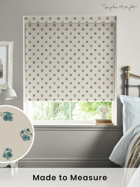 Sophie Allport Blue Poppies Made to Measure Roller Blinds (B33048) | £58
