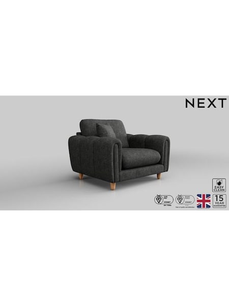 Boucle Weave Easy Clean/Charcoal Grey Odella (B33342) | £875