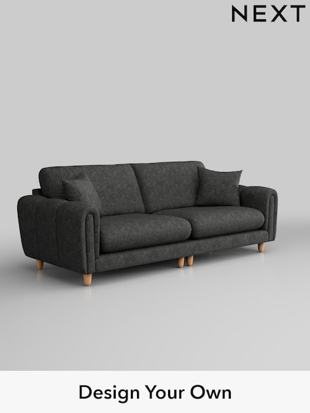 Boucle Weave Easy Clean/Charcoal Grey Odella (B33342) | £1,375