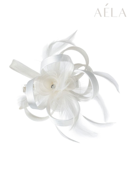 Aela Cream Satin Fascinator (B33464) | £16.50