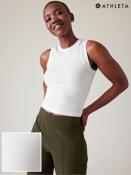 Athleta White Renew Seamless Muscle Tank Top (B33703) | £45