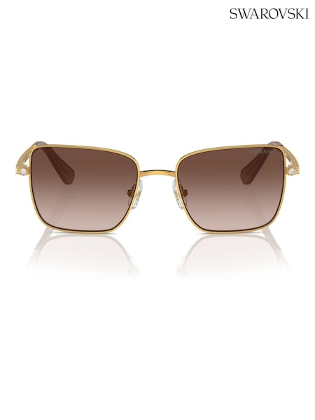Swarovski Gold Sk7015 Round Sunglasses (B33850) | £237
