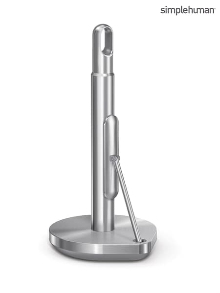 simplehuman Brushed Steel Tension Arm Kitchen Roll Holder (B33855) | £40