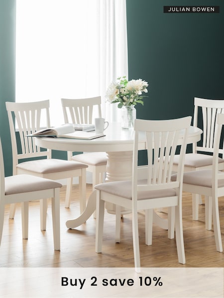 Julian Bowen Ivory Stanmore Extending Dining Table (B34072) | £320