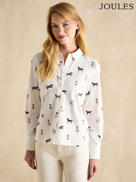 Joules Cream Dogs Joules X Eleanor Tomlinson Jersey Shirt (B34241) | £49