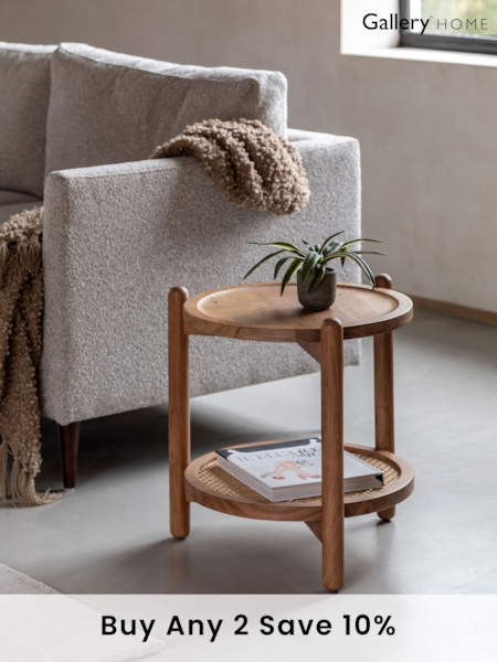 Gallery Home Natural Elvan Side Table (B34555) | £249
