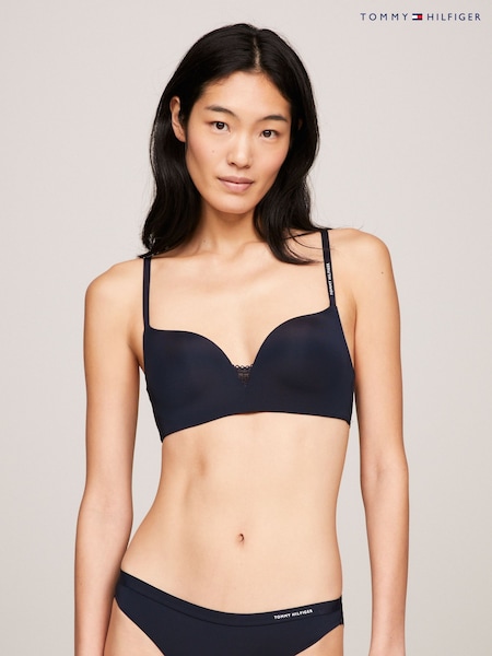 Tommy Hilfiger Blue Iconic Wireless Push Up Bra (B34635) | £48