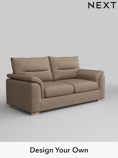 Chunky Boucle Easy Clean/Mid Natural Hayden Highback (B34657) | £1,225